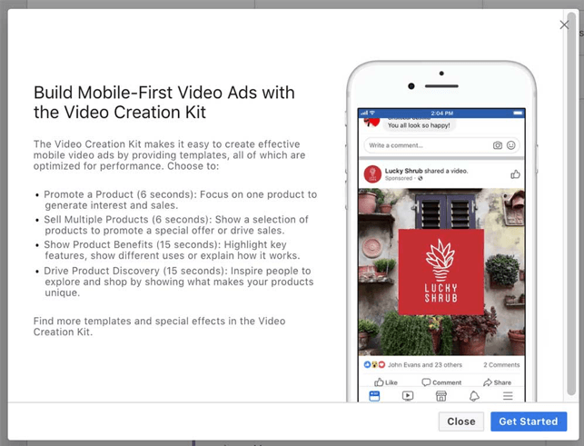 create facebook video ads using still images