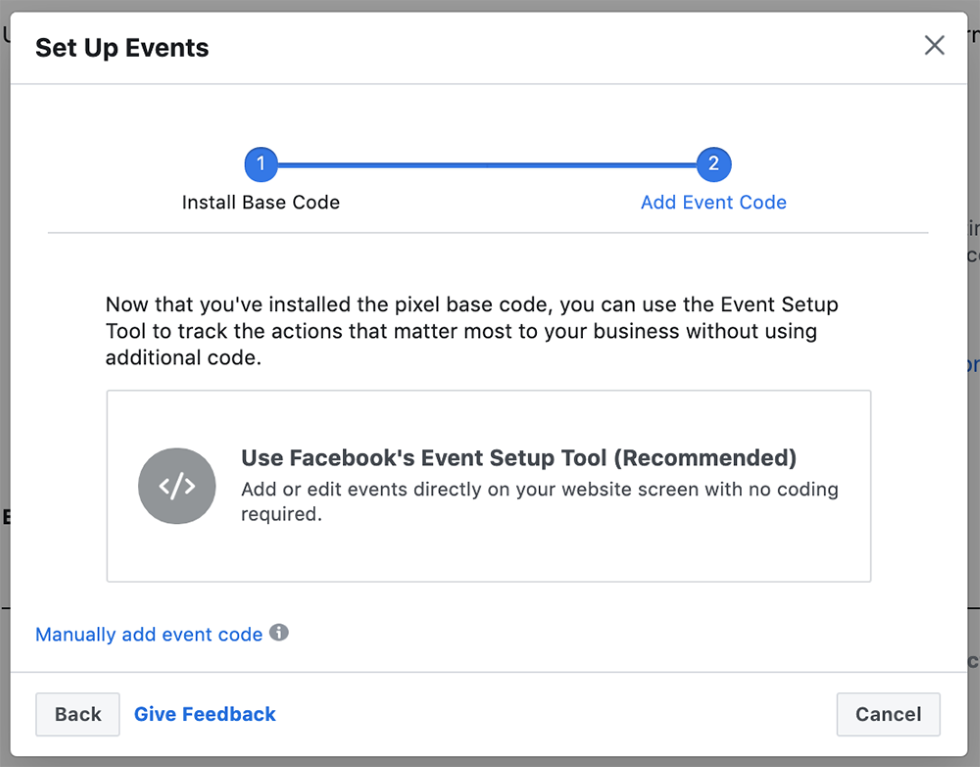 how to set up Facebook events