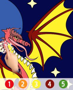 social casino concept color by number