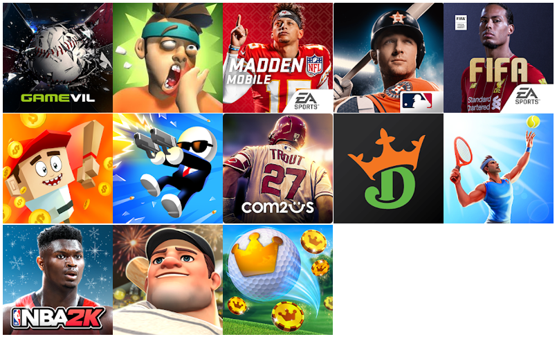sports apps creative trends